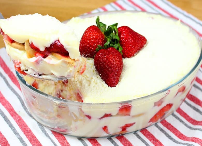 Pavê de Leite Ninho com Morango