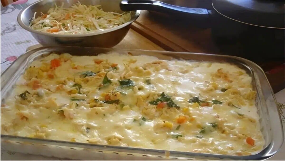 Receita de Pavê de Frango com Molho Branco