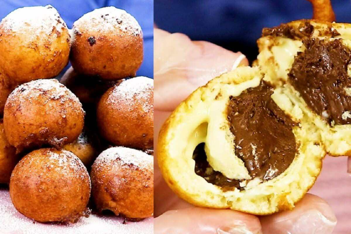Receita de Bolinho de Chuva Recheado