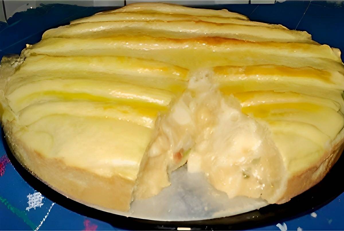 Torta de palmito com massa de creme