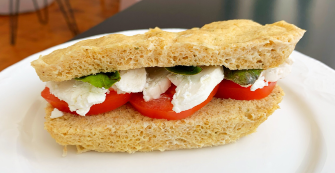 Pão de microondas lowcarb sem glúten