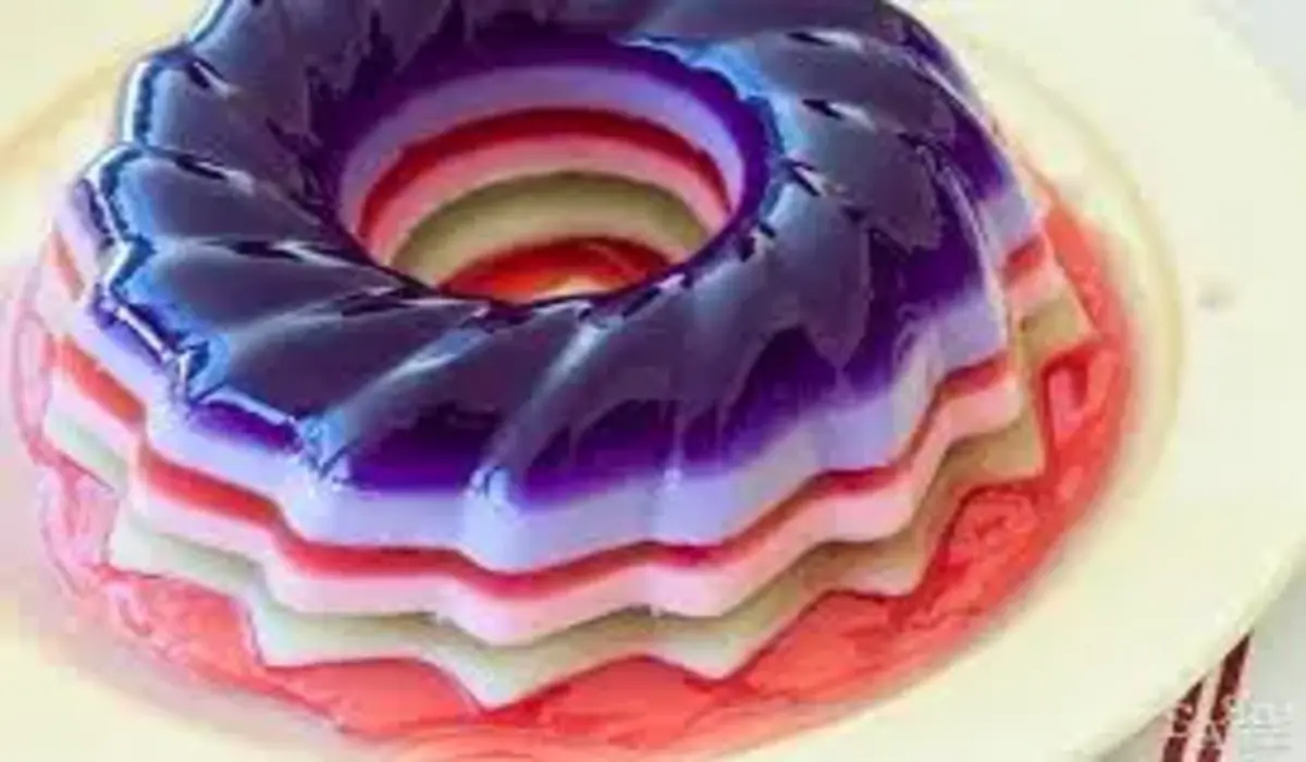 Bolo Arco-íris de Gelatina