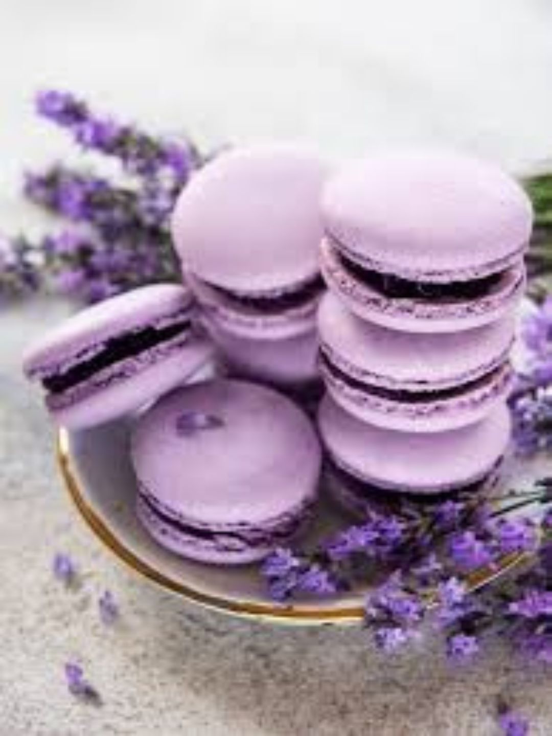 Macarons de Lavanda com Chocolate Amargo