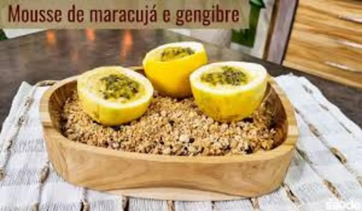 Receita de Mousse de Maracujá com Gengibre