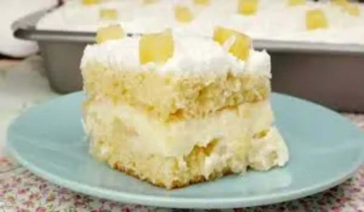 bolo de coco e abacaxi